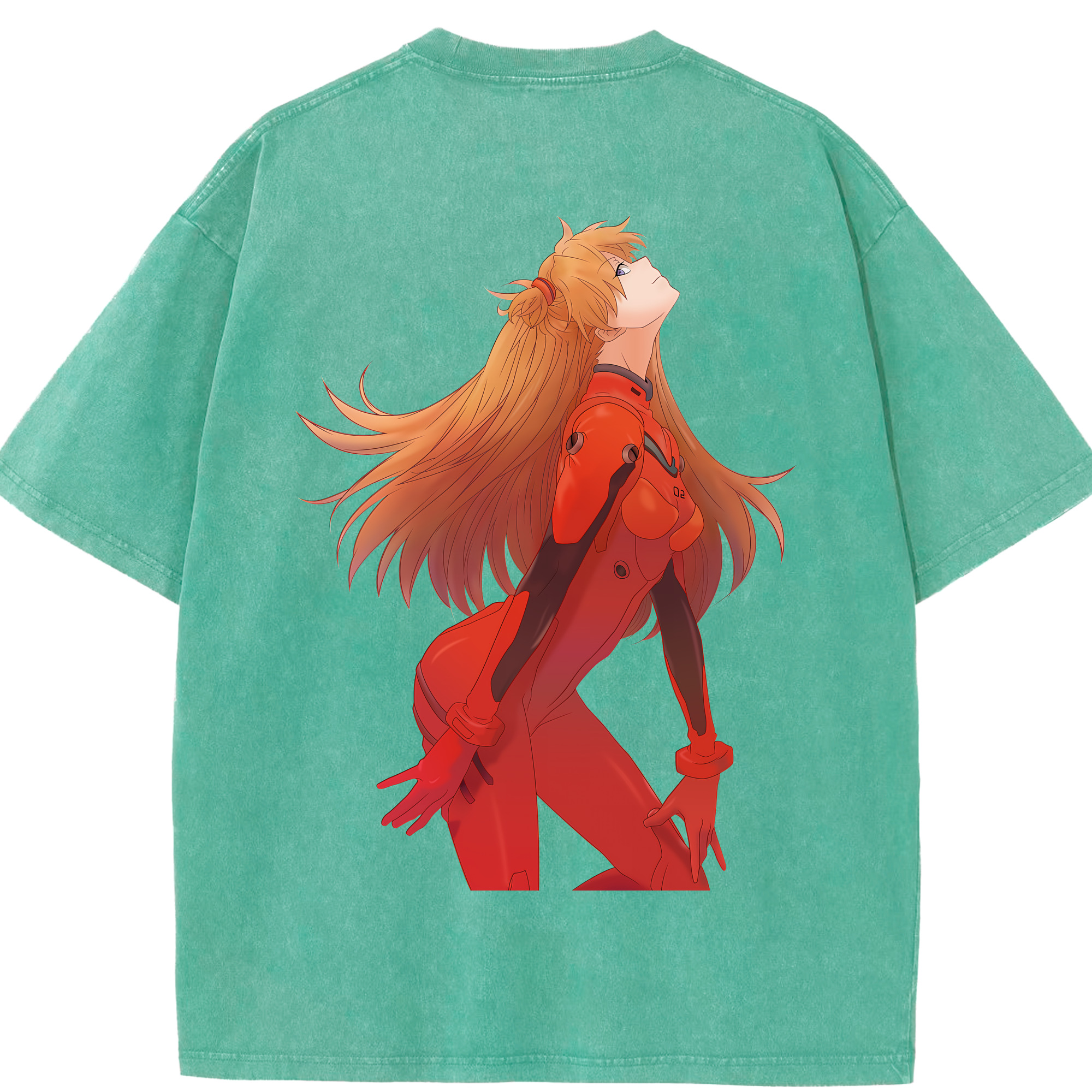 （画像用） EVA 新世紀エヴァンゲリオン 綿100% ヴィンテージ風 半袖Tシャツ（背面プリント）